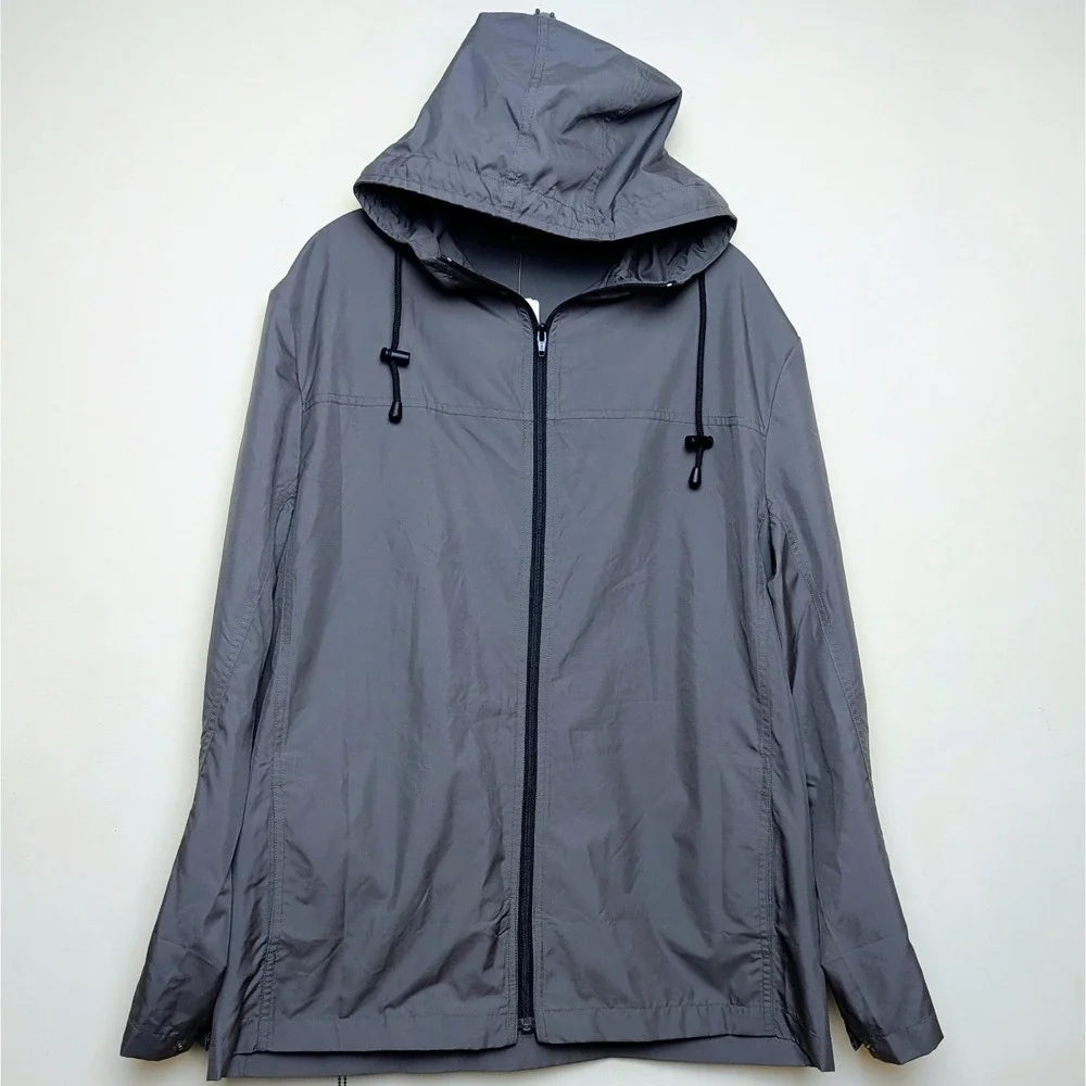Vintage Banana‎ Republic Jacket Minimalist Zip Tech Windbreaker Pouch 2000 NWT M